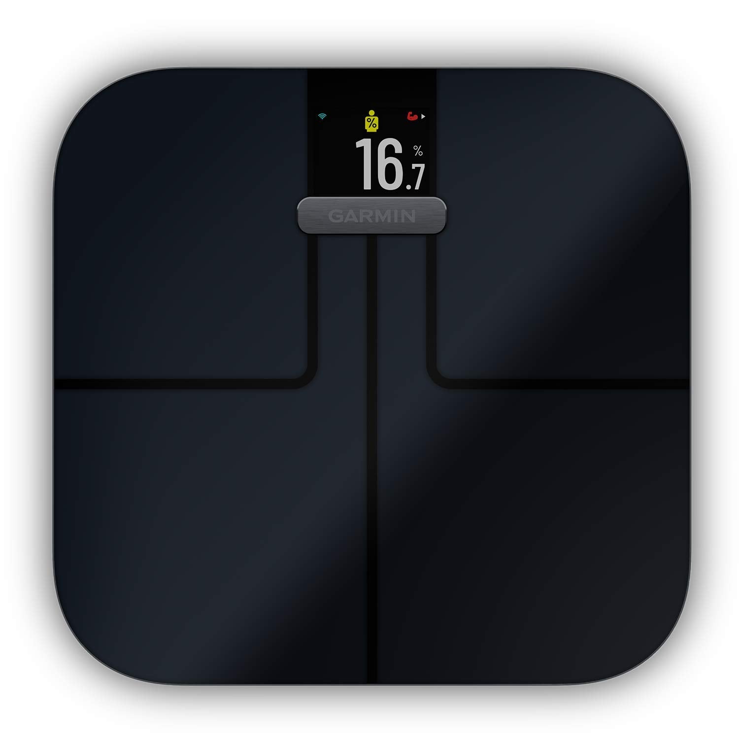 Garmin Index S2 Smart Waage, Gewicht, Fettanteil, Muskelmasse, BMI, WLAN, Garmin Connect, bis 16 Nutzer speicherbar
