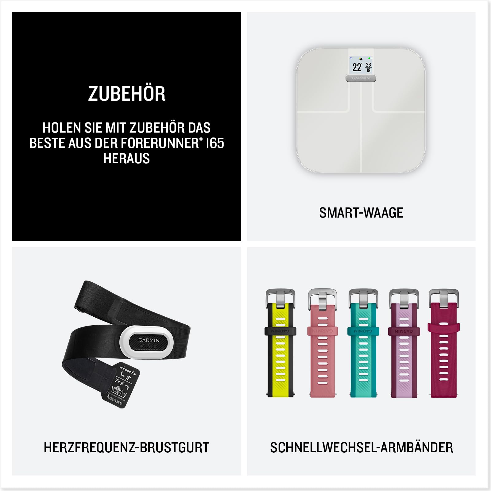 Garmin Forerunner 165 43mm Lauf-Smartwatch, 1,2" AMOLED, 25+ Sport-Apps, Trainingsempfehlungen, bis 11 Tage Akku