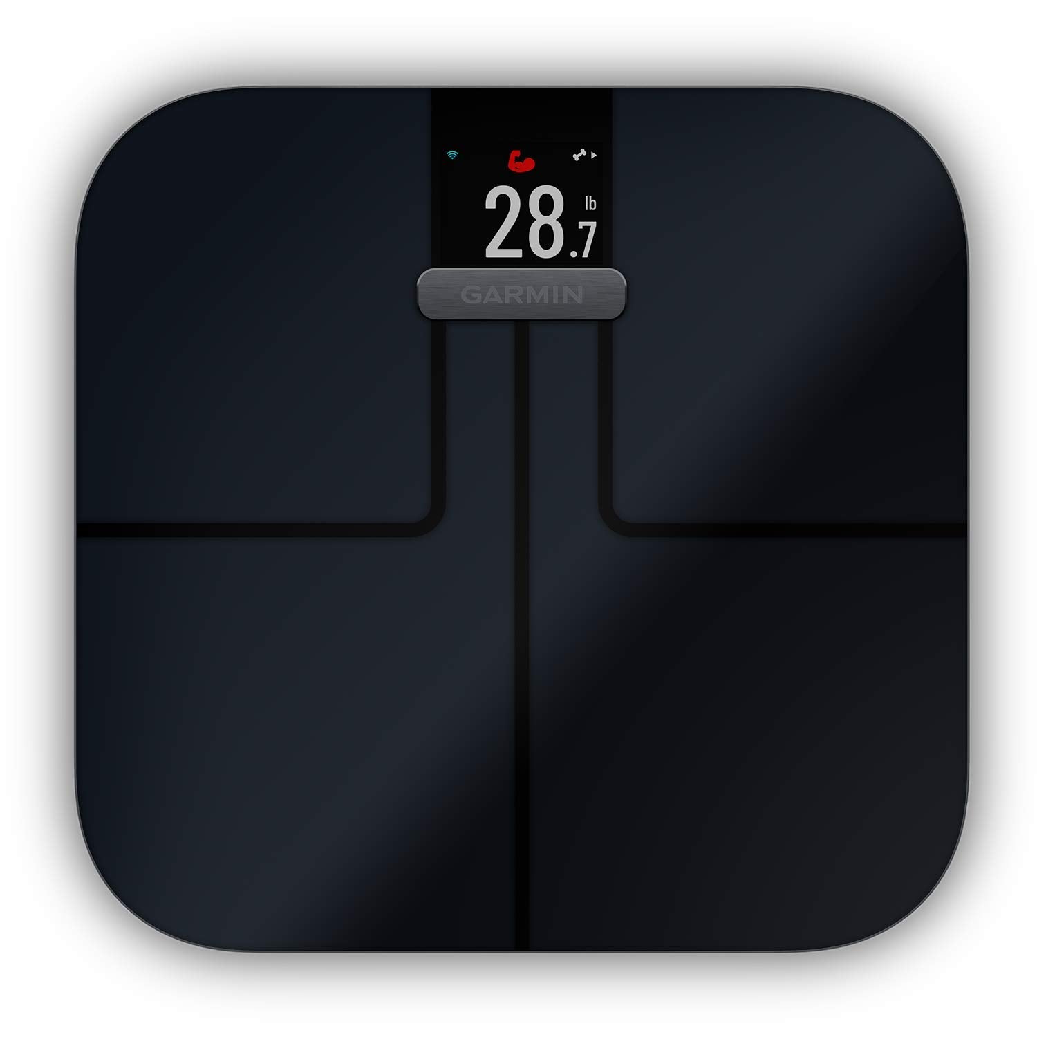 Garmin Index S2 Smart Waage, Gewicht, Fettanteil, Muskelmasse, BMI, WLAN, Garmin Connect, bis 16 Nutzer speicherbar