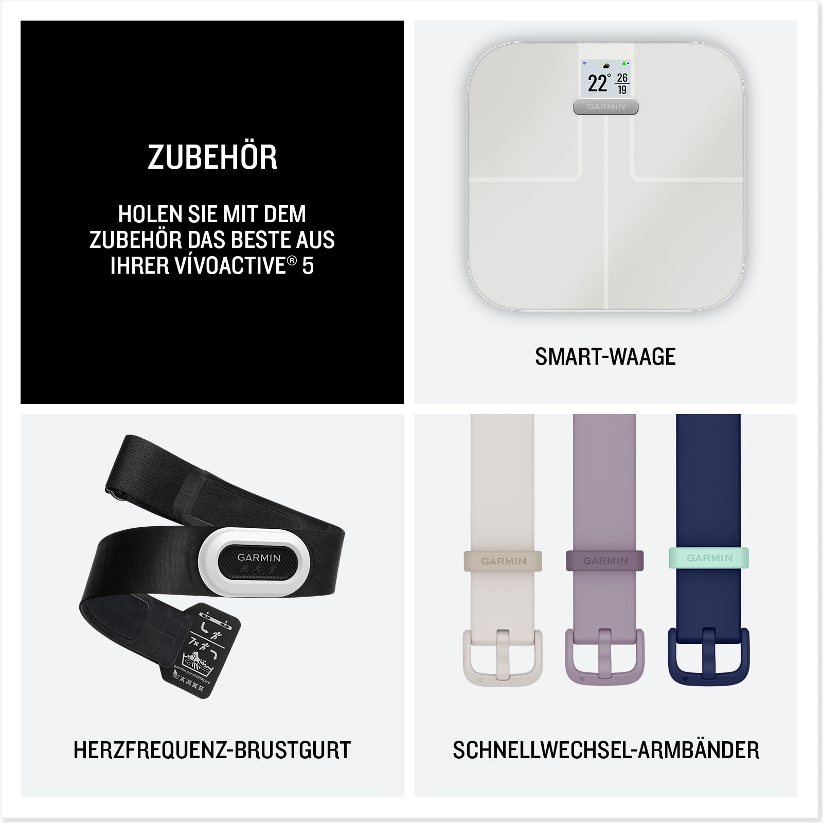 Garmin Vivoactive 5 - GPS-Smartwatch mit 1,2" AMOLED Touchdisplay, Fitness- und Gesundheits- und Musikfunktionen