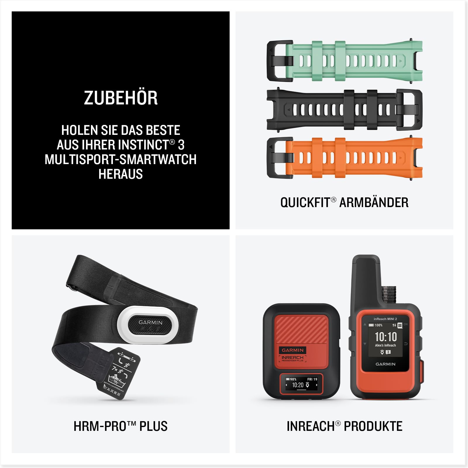Garmin Instinct 3 50mm AMOLED (renewed), GPS-Multisportuhr, 1,3" AMOLED, 80+ Sport-Apps, bis 24 Tage Akku, Health Coach