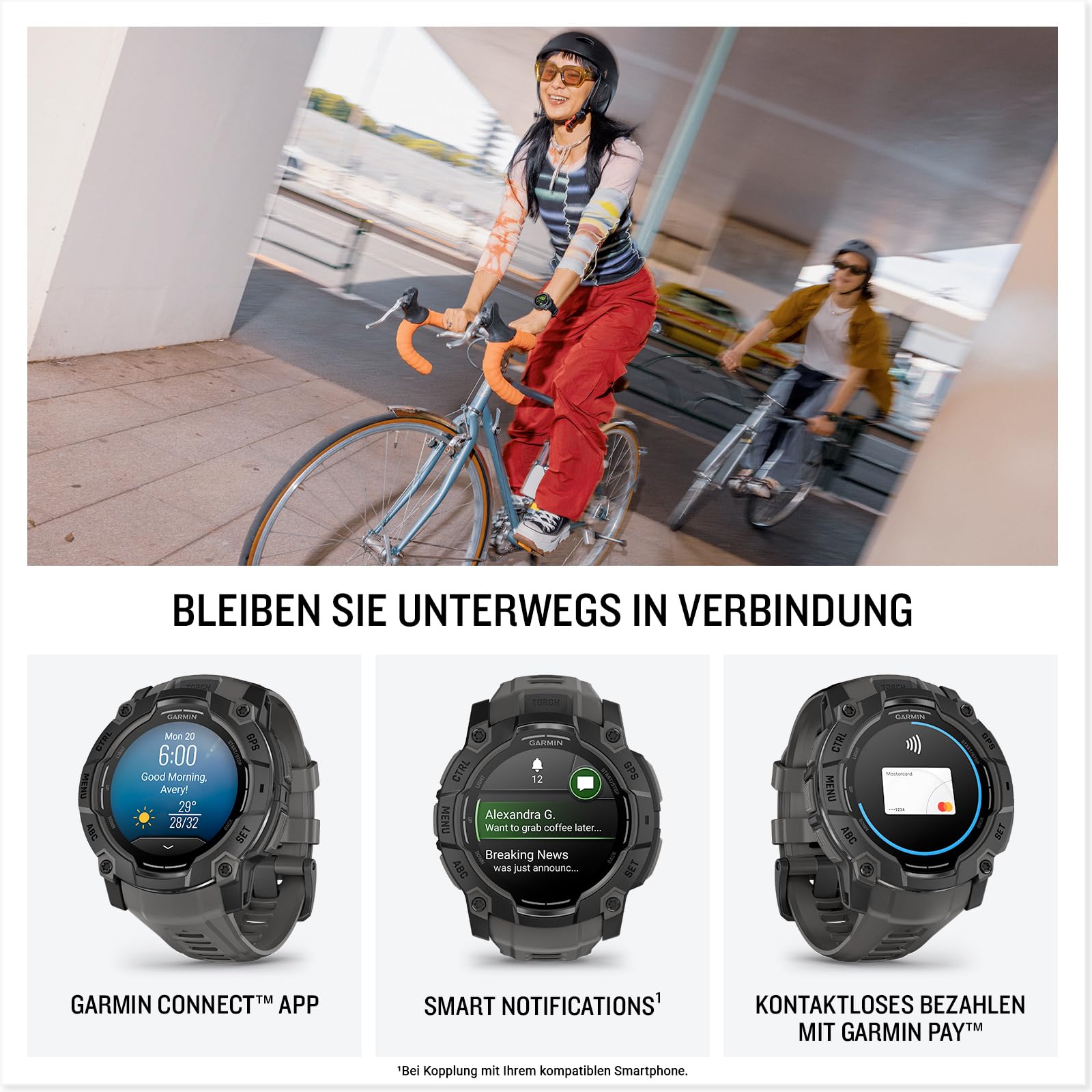 Garmin Instinct 3 50mm AMOLED (renewed), GPS-Multisportuhr, 1,3" AMOLED, 80+ Sport-Apps, bis 24 Tage Akku, Health Coach