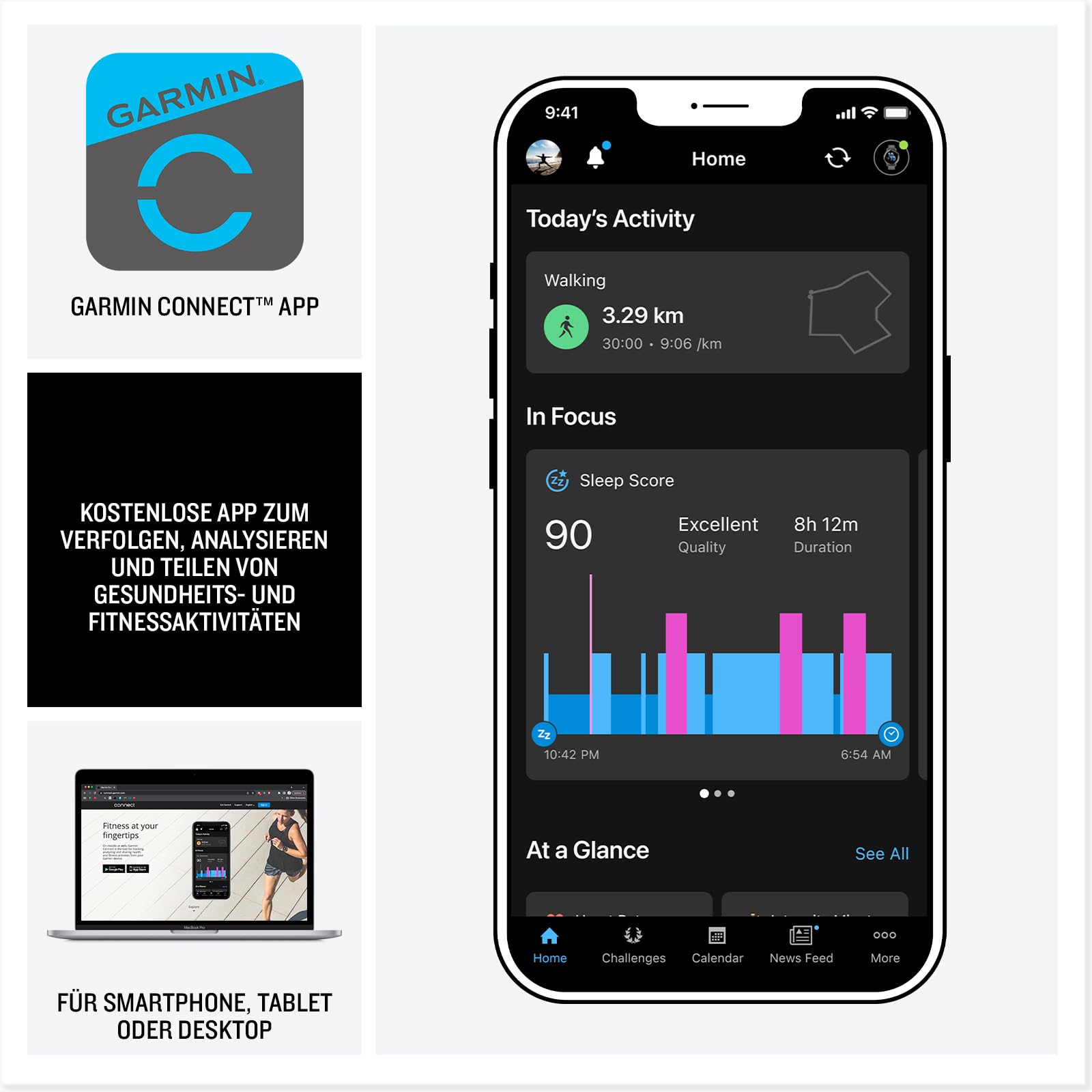 Garmin Instinct 3 50mm AMOLED (renewed), GPS-Multisportuhr, 1,3" AMOLED, 80+ Sport-Apps, bis 24 Tage Akku, Health Coach