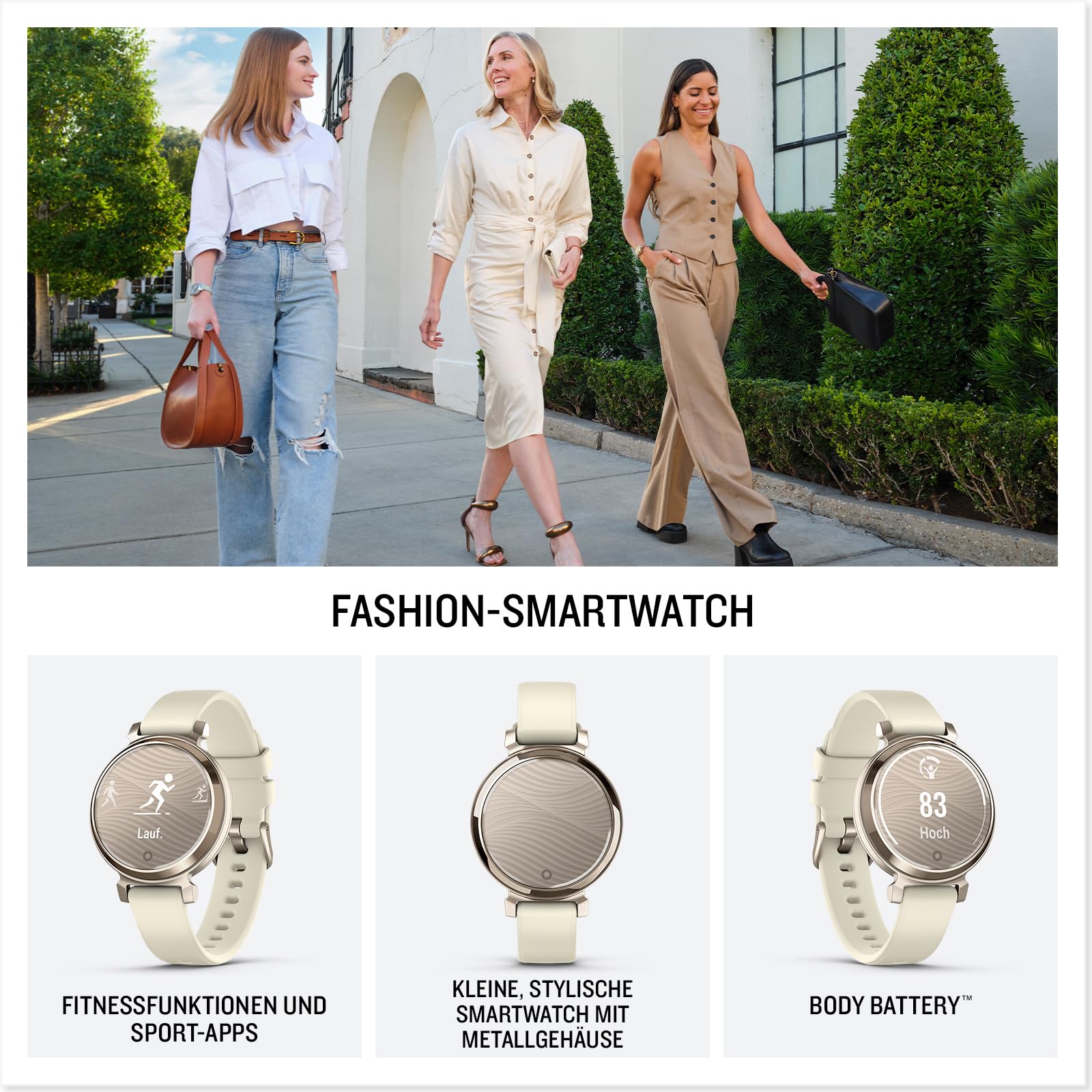 Garmin Lily 2 35mm Fashion-Smartwatch, 0,9" Touchdisplay, 15+ Sport-Apps, Fitness- & Gesundheitsdaten, 5 Tage Akku